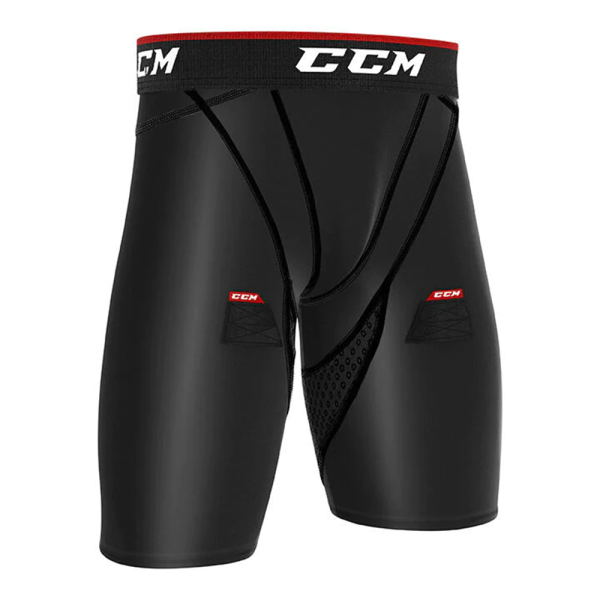 CCM Compression Hockey Short W/ Jock & Sock Tabs [Junior]